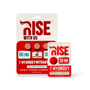 Rise 7-Hydroxymitragynine Chewable Tablet Wild Cherry 30mg Per Tablet