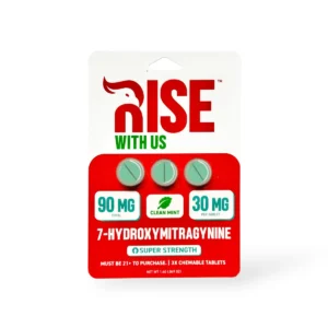 Rise 30mg 7-OH Clean Mint Super Strength Chewable Tablets 3ct