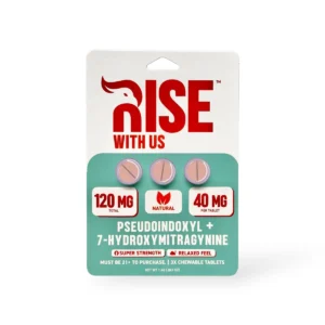 Rise 7-Hydroxymitragynine + Pseudoindoxyl Chewable Tablet Natural 40mg Per Tablet